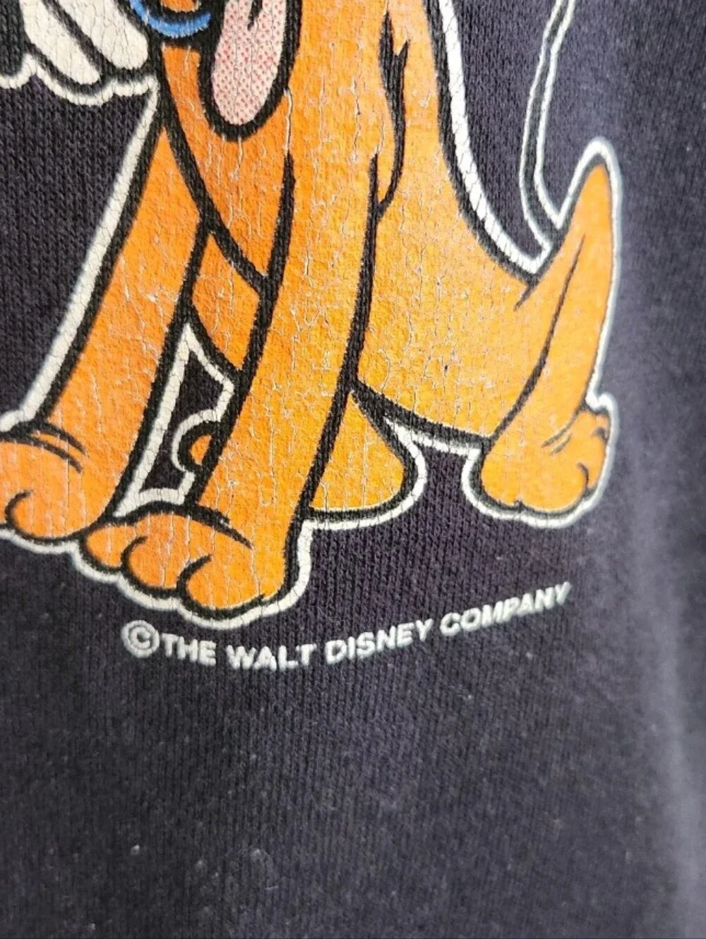 Vintage 80s Black Disney Sweatshirt Sz XL Ohio Mickey Goofy Donald Duck Graphic